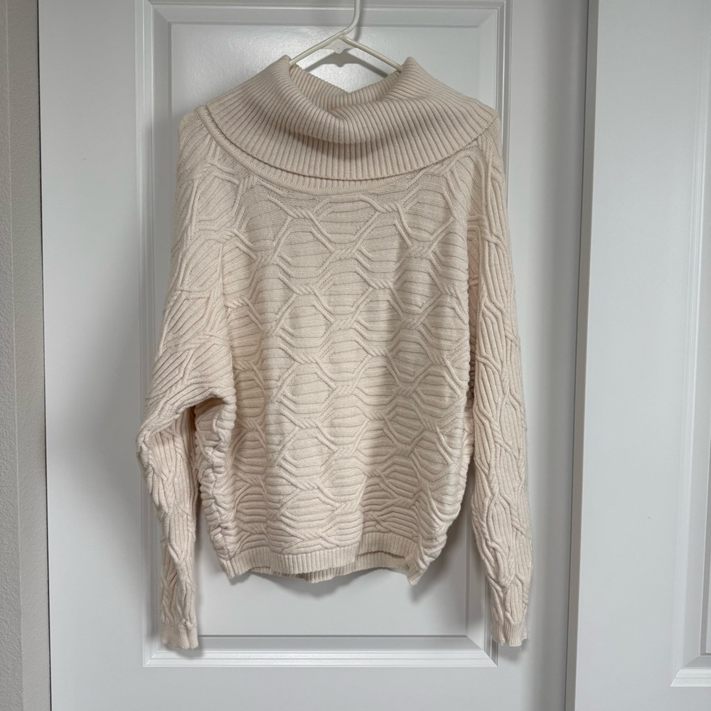 Sweater Womens Top Cowl Neck Long Sleeves